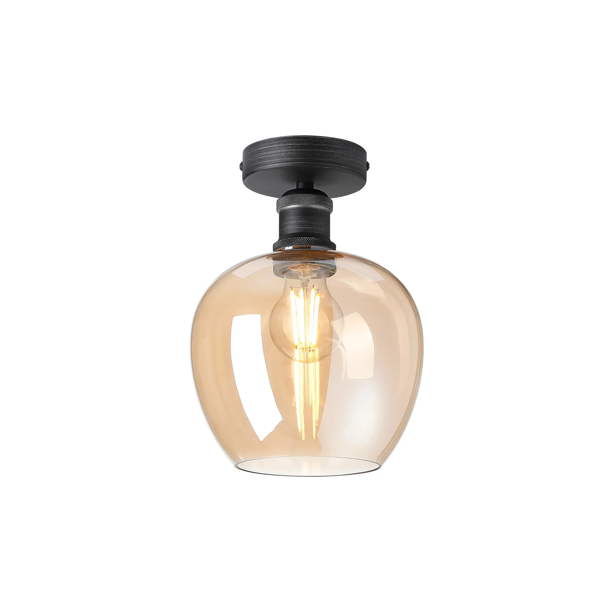 Cawdor Pewter Ceiling Lights Deco Flush Fittings